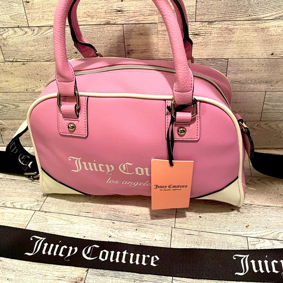 Juicy Couture Fondant Pink Fashionista Sports Bowler Bag w/ Zip around wallet - Picture 8 of 12